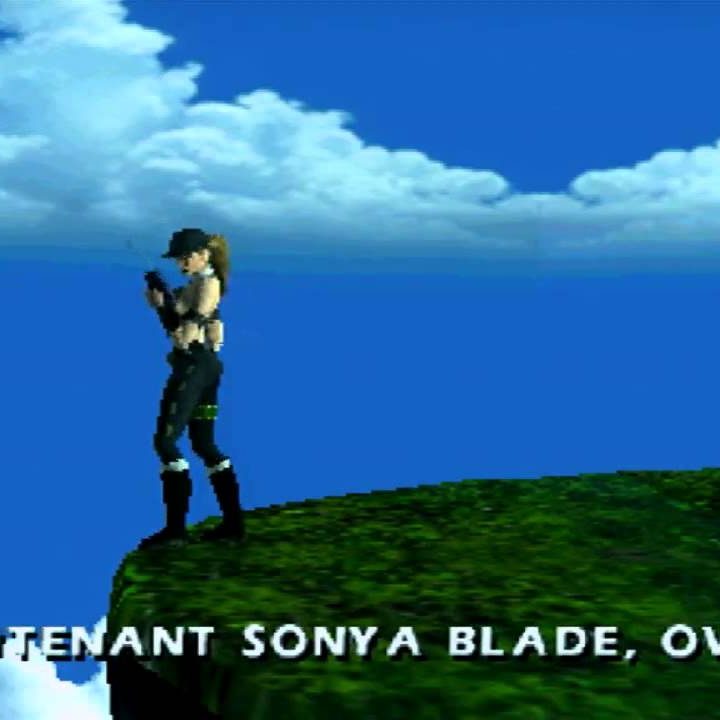 Sonya Blade stands on a cliff in Mortal Kombat: Special Forces.