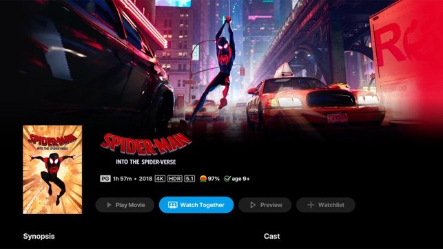 Movies Anywhere on Apple TV.