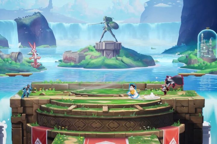 Characters fight in Thymiscara in MultiVersus.