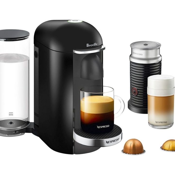 Nespresso VertuoPlus Deluxe Black Bundle with Aeroccino3.