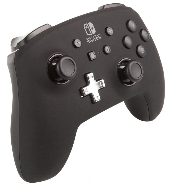 The black version of the PowerA Enhanced Wireless Controller for the Nintendo Switch.