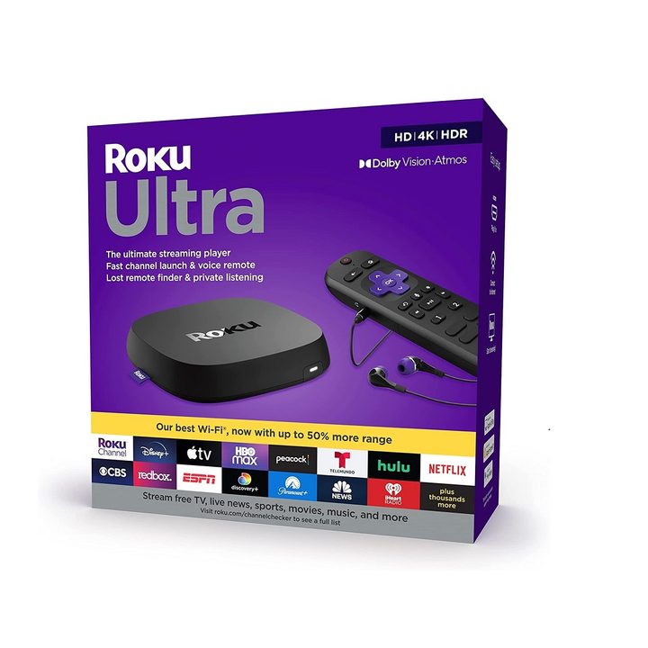 Roku Ultra packaging on a white background.