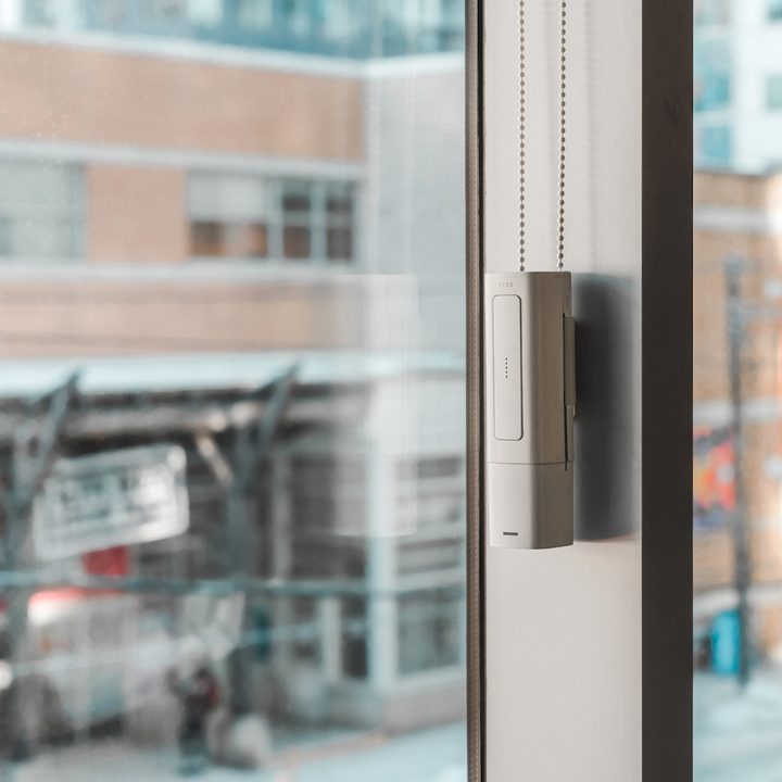 The Ryse SmartShades fit to existing blinds to make them smart.