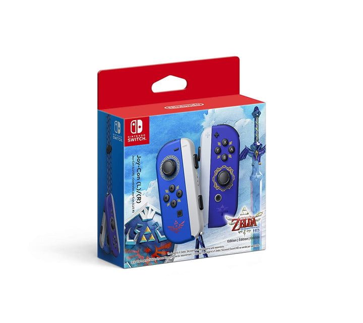 Two Joy-Cons featuring Skyward Sword designs.