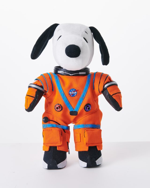 Snoopy in a NASA spacesuit.