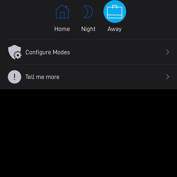 The Swann app has three modes to choose from.