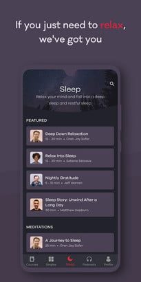 Screenshot of Ten Percent Happier on Google Android