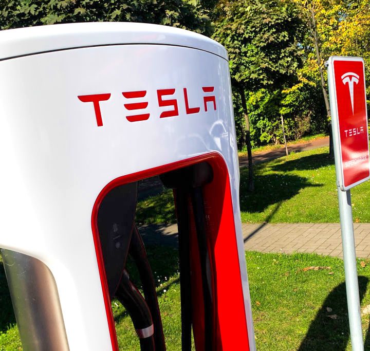 A Tesla Supercharger.