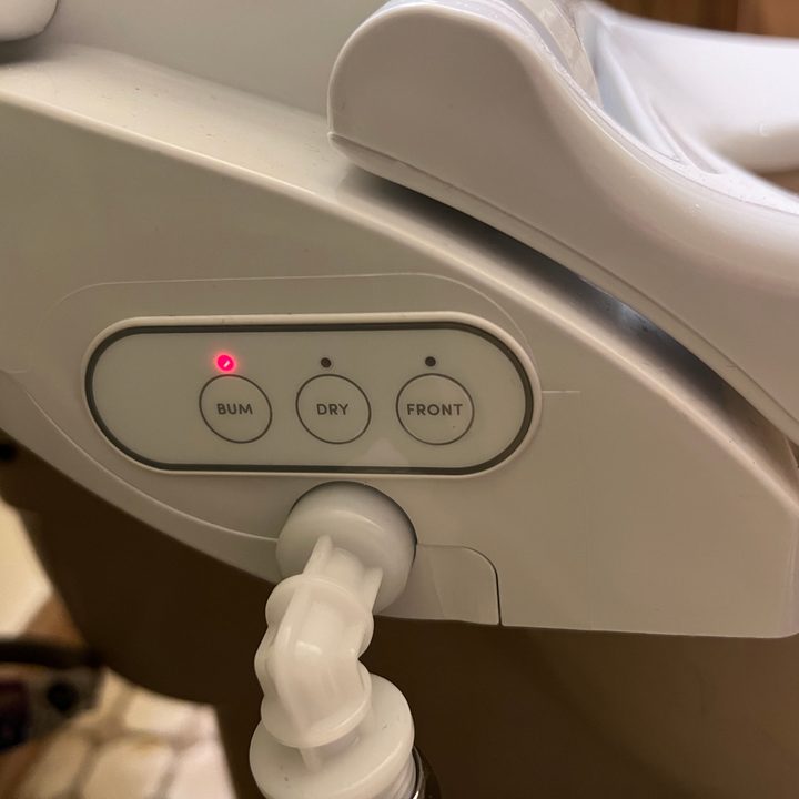 The Tushy Ace bidet includes controls on the seat in case you misplace the remote.