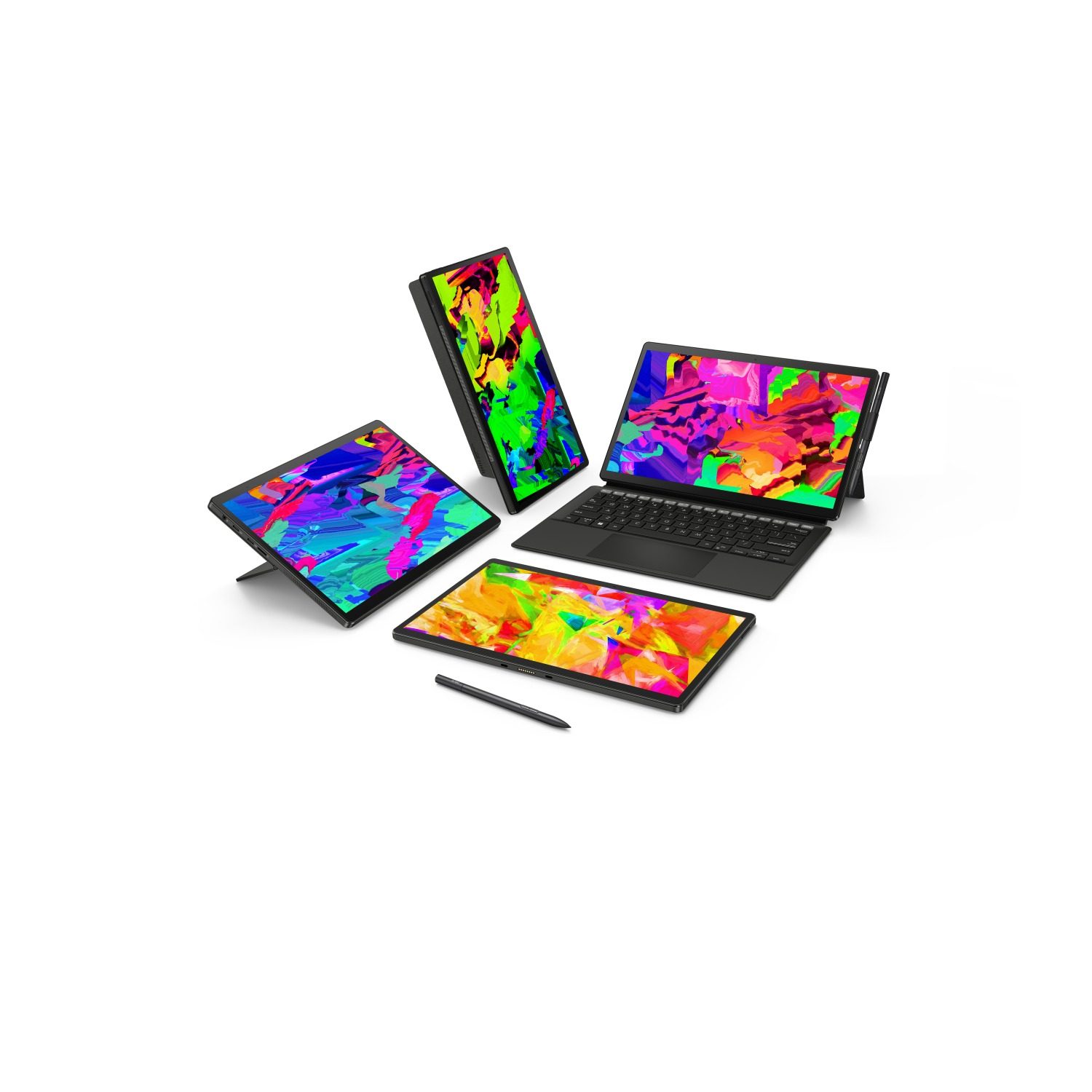 Asus Vivobook 13 Slate OLED assortment.