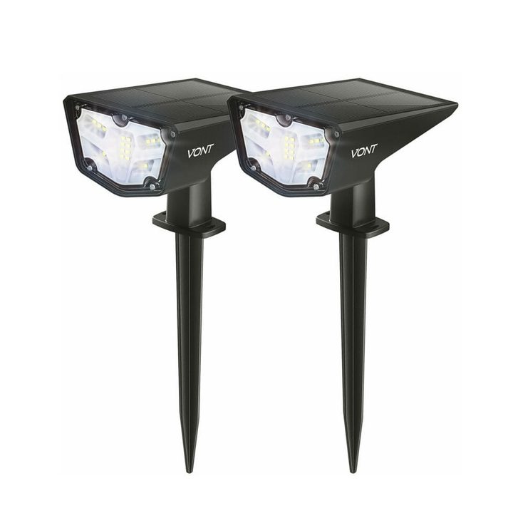 Vont LED Outdoor Solar Lights 2 pack product image.