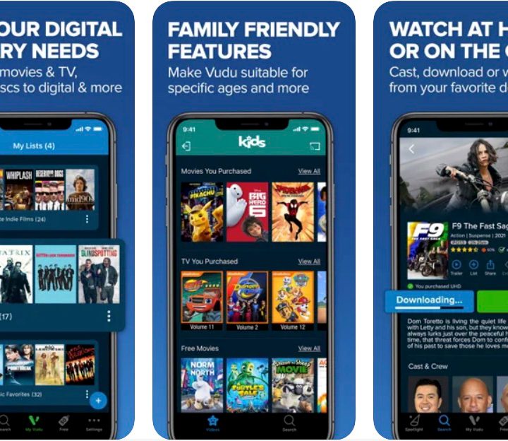 Vudu for Android and iOS.