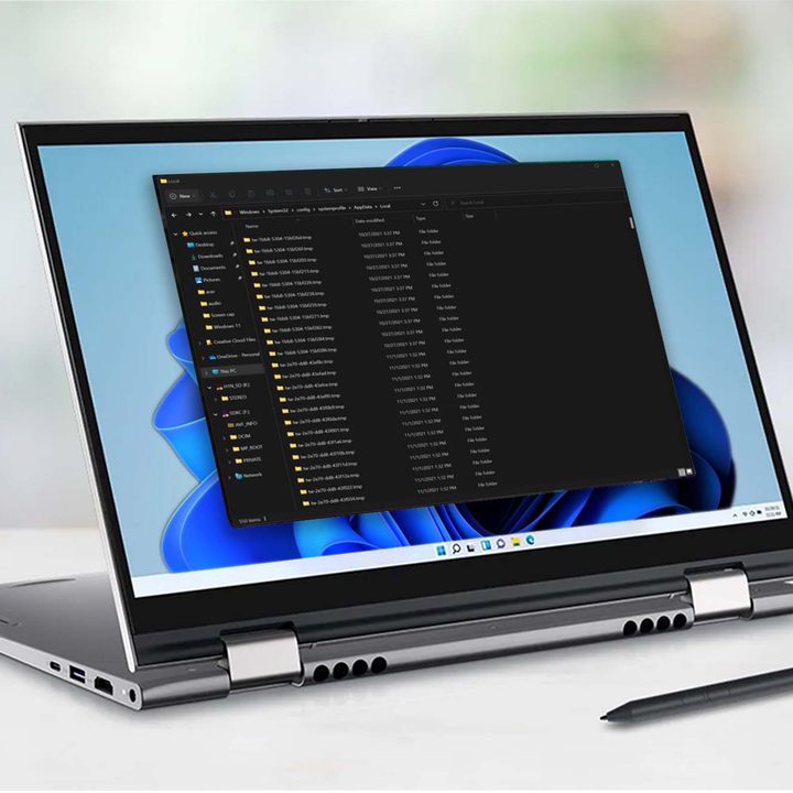 Empty folders on Windows 11.