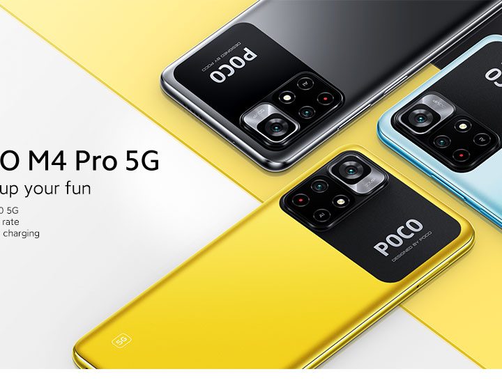 Xiaomi Poco M4 Pro in all three color options