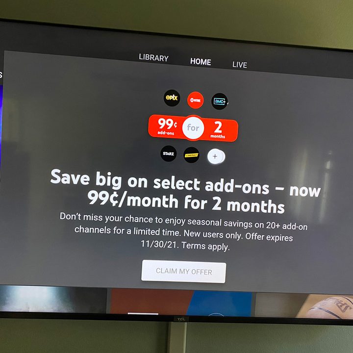 YouTube TV add-ons.