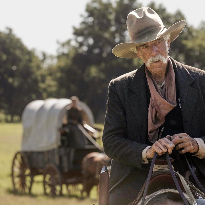 Sam elliott in a scene from the series 1883.