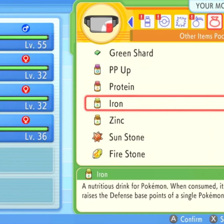 Purchasing Pokemon Vitamins.