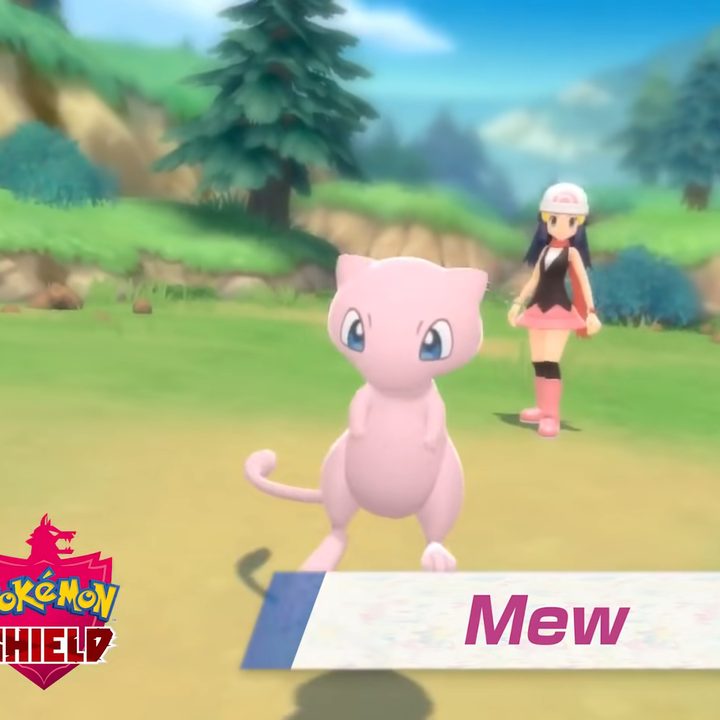 A female training behind a Mew.