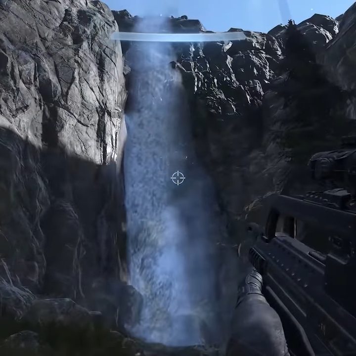 Looking at a massive waterfall.