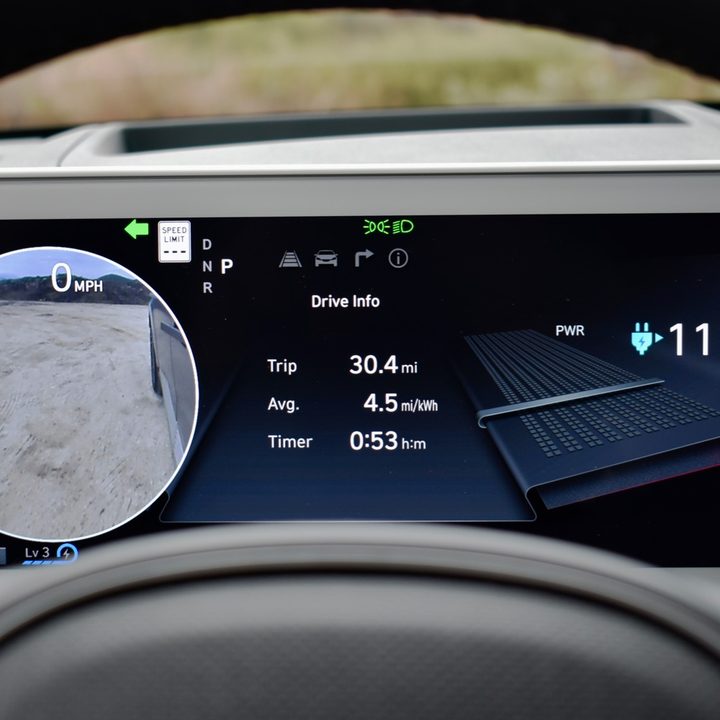 The 2022 Hyundai Ioniq 5's instrument cluster.