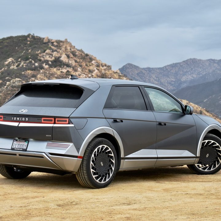 2022 Hyundai Ioniq 5 rear three quarter view.