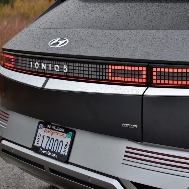 The 2022 Hyundai Ioniq 5's taillights.