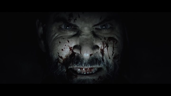 Alan Wake with bloody teeth.