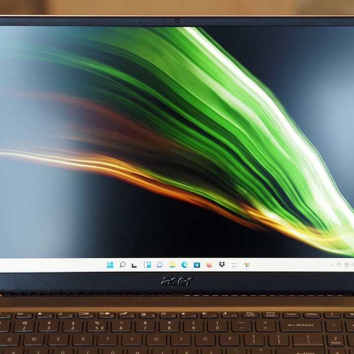 The Acer Swift 3 16's display.