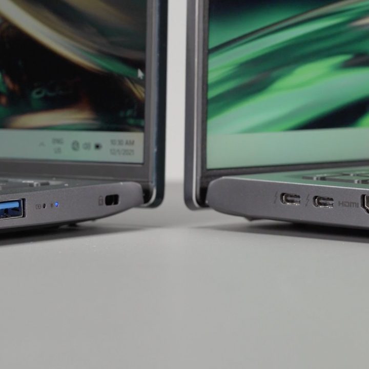 Acer Swift X 2022 side by side view.
