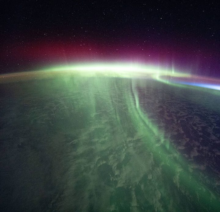 An Earth aurora as seen from space.