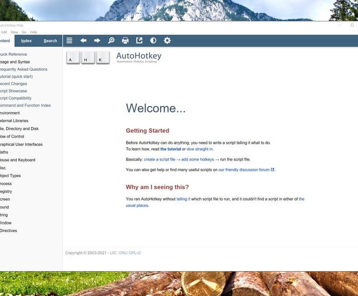 AutoHotKey help page on Windows.