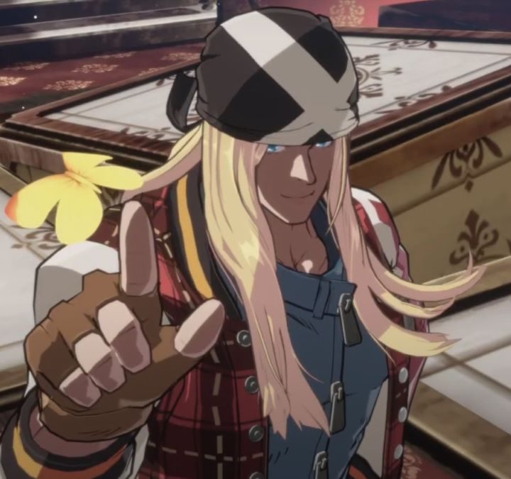 Axl Low touches butterfly.