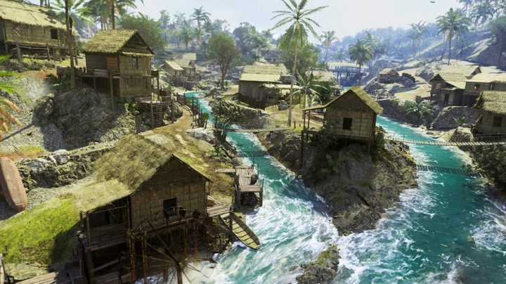 Caldera's rivers flowing through jagged cliffs in Call of Duty: Warzone