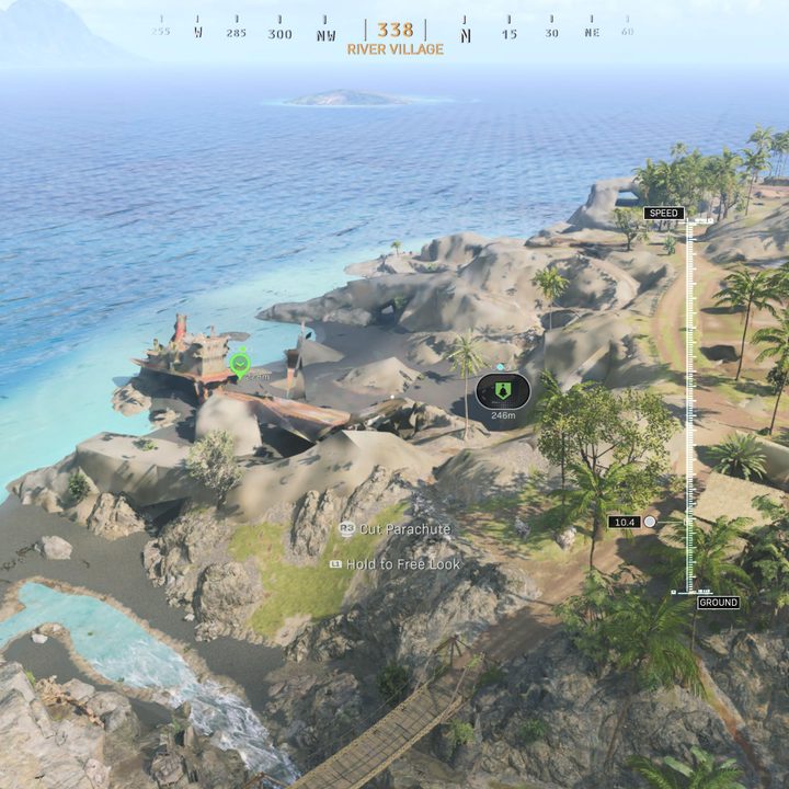 Landing at village in Warzone.