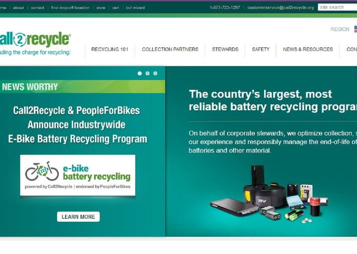 Call2Recycle.org website screenshot.