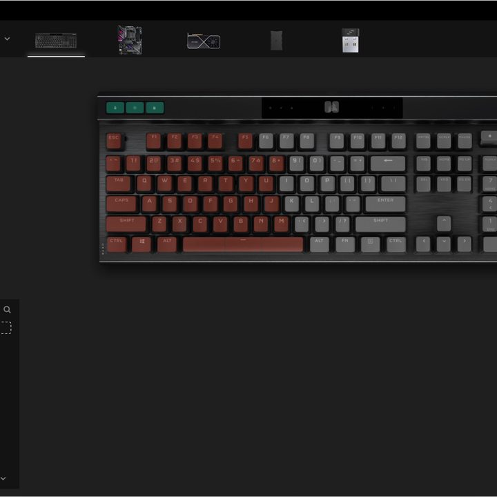Corsair K70 RGB Pro in iCue software.