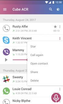 how to record a whatsapp call cube recorder android2 205x340