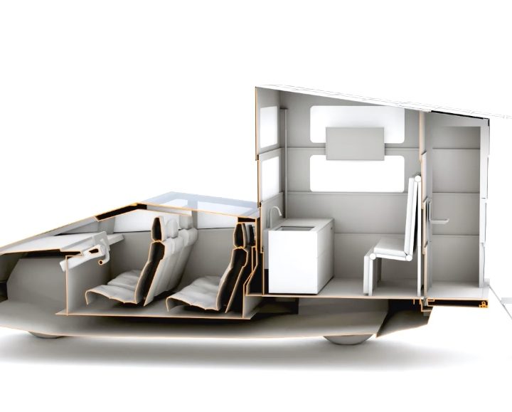 Interior of the CyberLandr RV attachment.