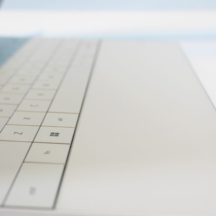 The ultra-clean palm rest of the Dell XPS 13 Plus.