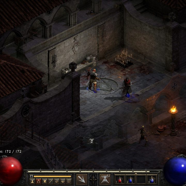 The same room in Diablo II: Resurrected, with a lot more detail.