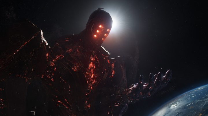 An image of the celestial Arishem from Marvel's Eternals.