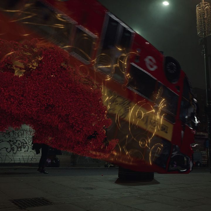 Early visual effects images from the bus transmutation scene from Marvel's Eternals.