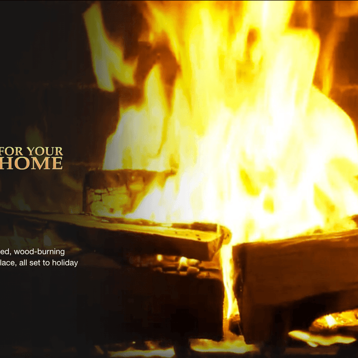 screenshot of Netflix fireplace video.