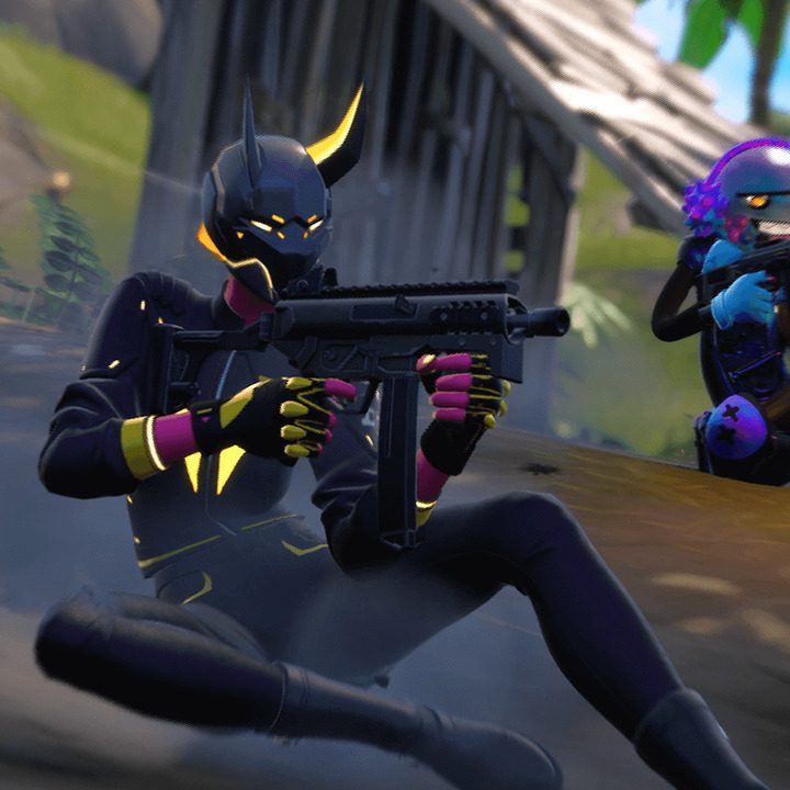 Character sliding in Fortnite.