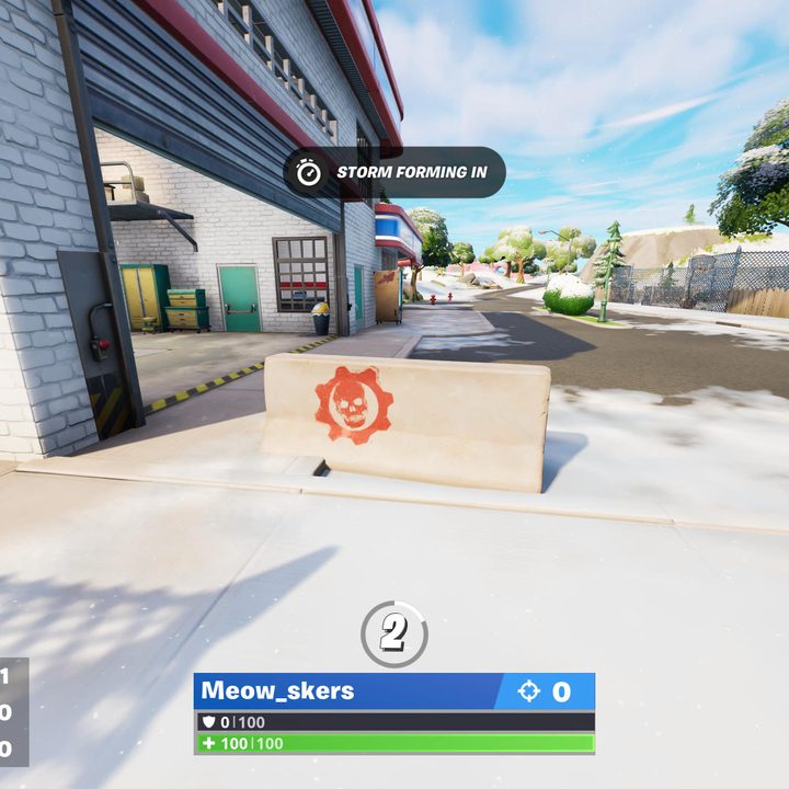 Gears of War barrier in Fortnite.