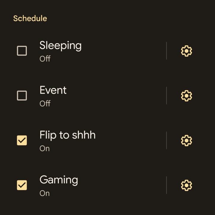 Gaming Schedules.