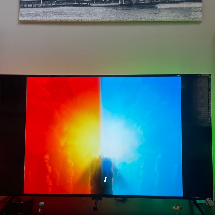 Avatar: TLA displays ambient color on a TV better than many shows.