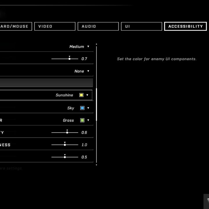 Enemy UI color option in Halo Infinite.