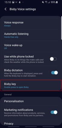 how to disable bixby key changing double tap 2 205x422