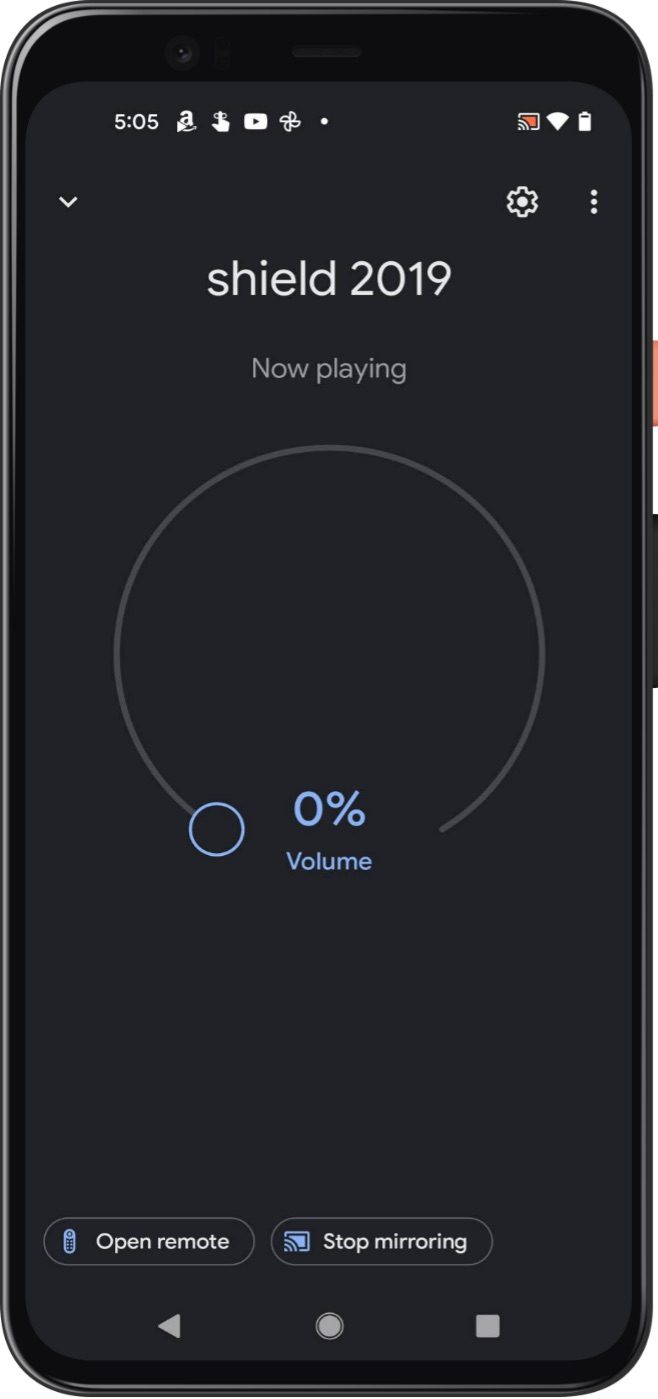 Screen mirroring from an Android phone.